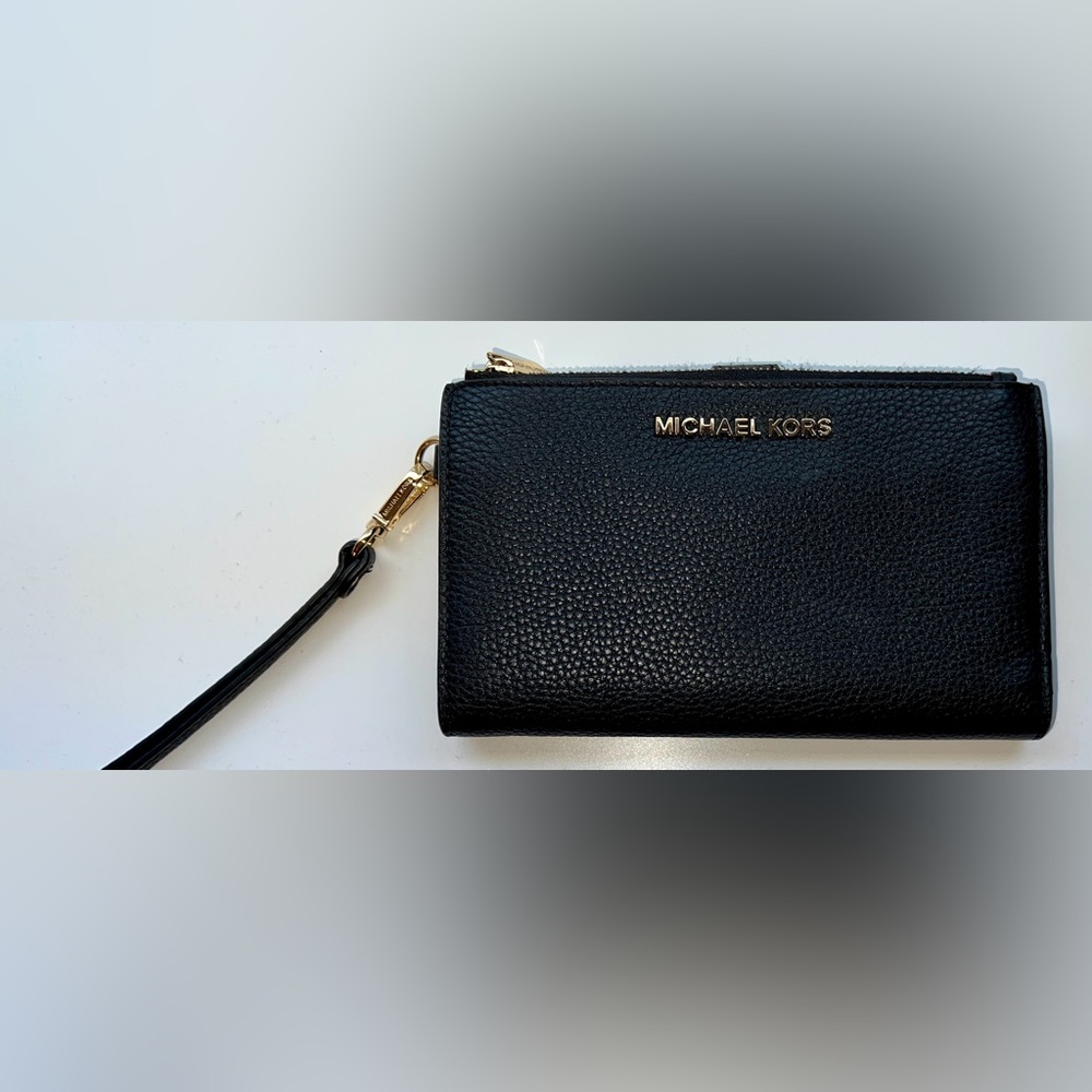 Michael Kors Black Adele Leather Smartphone Wallet